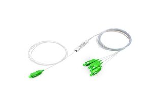 Сплиттер бескорпусный PLC 1/4, длина 1-1.5m, буфер 0.9mm - SC/APC